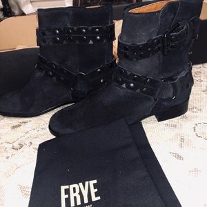 FRYE black studded boots
